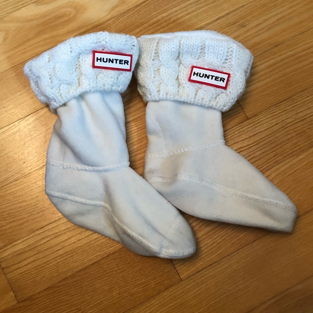 Girls Hunter Fleece & Stitch Cable Rain boot Socks